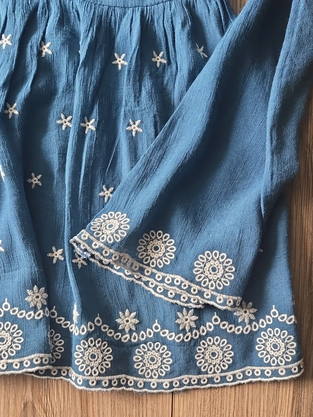 Entro Embroidered Stars Baby Doll Top